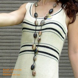 Природный круг рог ожерелье - Модель 0005