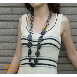 Природный круг рог ожерелье - Модель 0007