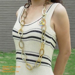 Природный круг рог ожерелье - Модель 0011