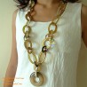 Natural circle horn necklace - Model 0001