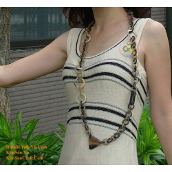 Природный круг рог ожерелье - Модель 0012