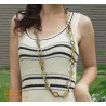 Natural circle horn necklace - Model 0012