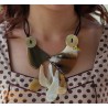 Natural circle horn necklace - Model 0016