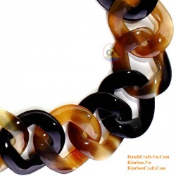 Natural circle horn necklace - Model 0017